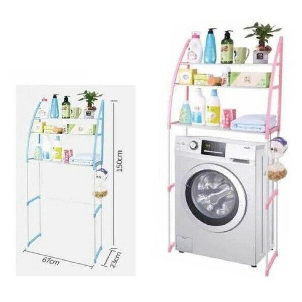 Trade Shop - Organizer Mensole Scaffale Sopra Lavatrice Wc Bagno Salvaspazio -