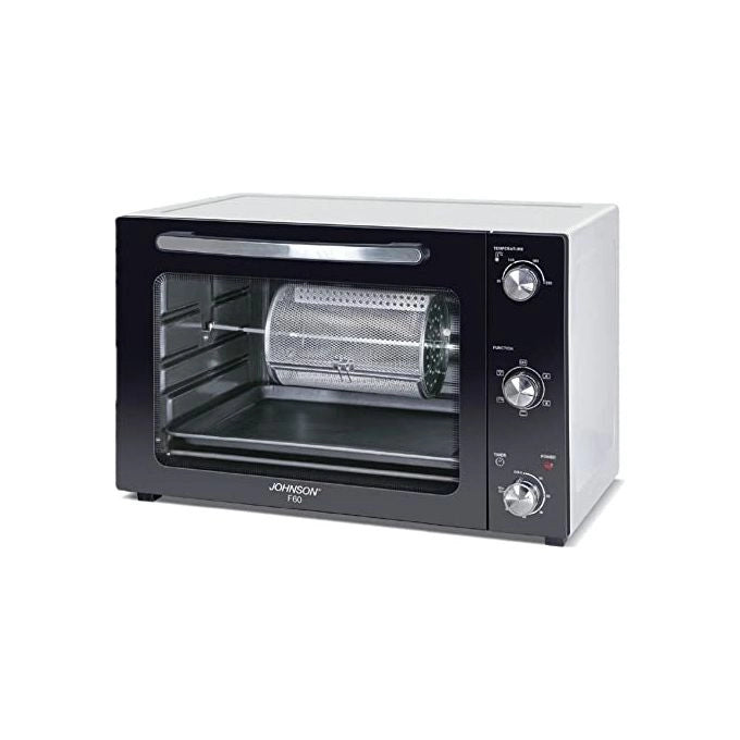 JOHNSON F60 Forno elettrico statico e ventilato con funzione friggitrice ad aria 60 L 2000 W pareti fredde ceramicate (63.5x48.5x42 cm) colore Bianco Nero