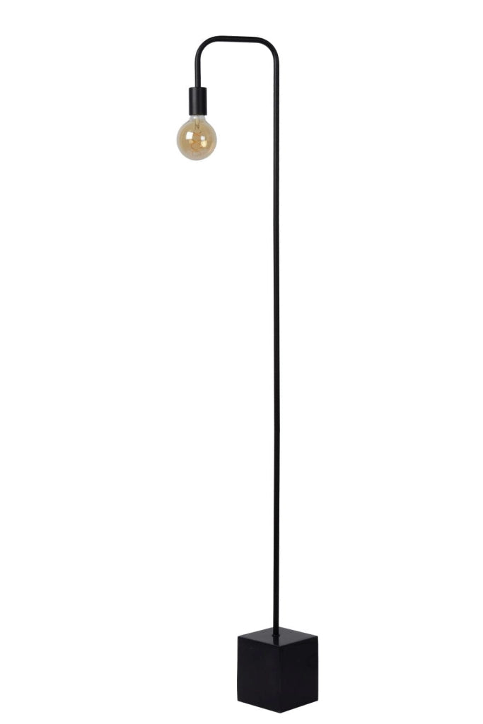 Lampada da terra Lucide Lorin E27 40W nera metallo