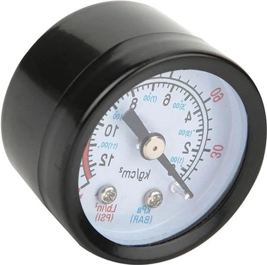 Drukmeter per compressore d'aria - Y40 - Scala in acciaio Dismetro strumentale Nero
