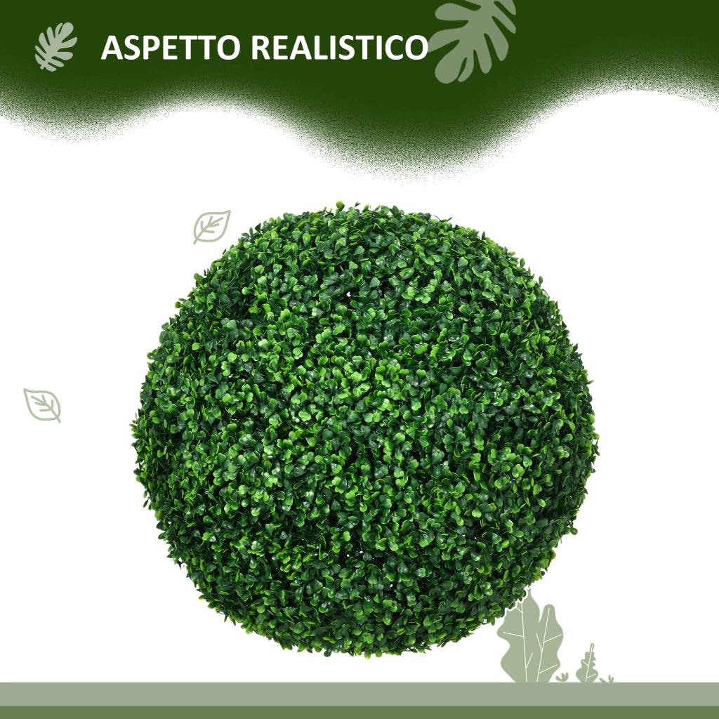 Piante Finte Sfera di Bosso ¨C Minimal ¨C Verde ?50cm Set 2 Pezzi