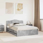 Struttura del letto con cassetto Grigio cemento 150 x 200 cm 3412994