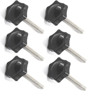 Maniglia a Manopola 38mm - Viti di Regolazione - Filo M10 - Acciaio Inossidabile - Plastica - Duraturo e Facile da Installare - Manopola a Viti