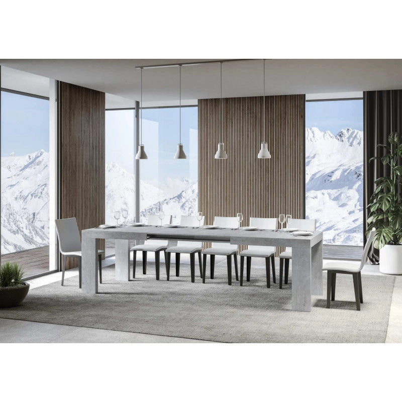 Tavolo allungabile 200/460x90 cm Roxell - Cemento