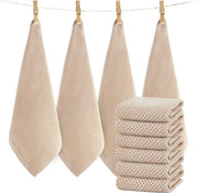 Set di tovaglie in cotone per cucina da 6 pezzi beige
