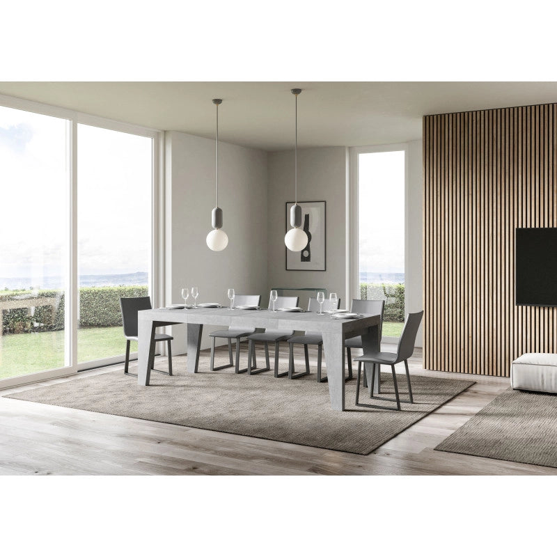 Tavolo allungabile 140/400x90 cm Naxy Premium - Cemento