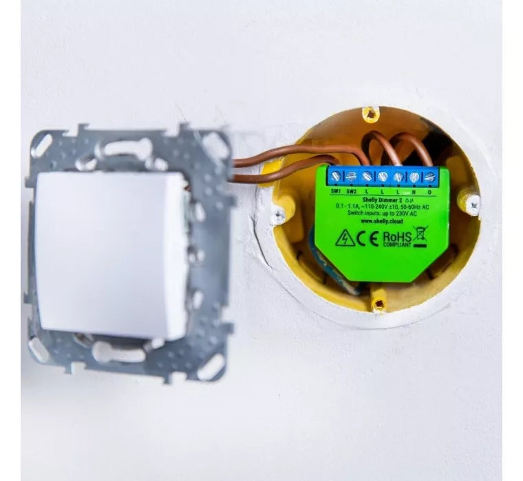Dispositivo controllo luci alogene. led. wi-fi. Shelly Dimmer 2 - Double pack