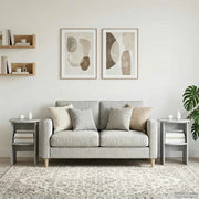 Mobile laterale 2 pcs Grigio Cemento Ø40 x 50 cm 899823