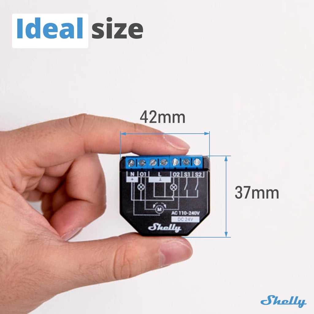 Shelly Relè interruttore a due canali. Wi-fi e bluetooth. Shelly Plus 2PM Pack x2