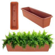 Vaso da fiori per balcone KADAX, 80 cm, rosso mattone.