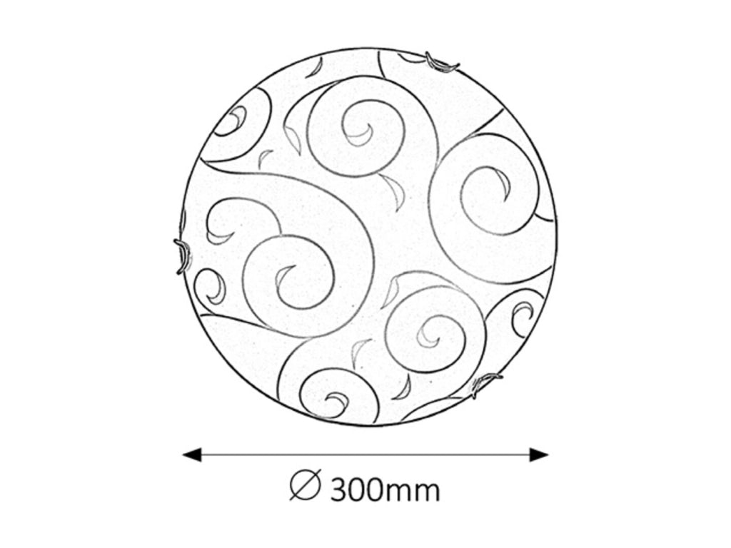 Plafoniera Rabalux Harmony Lux 30cm vetro E27 cromo