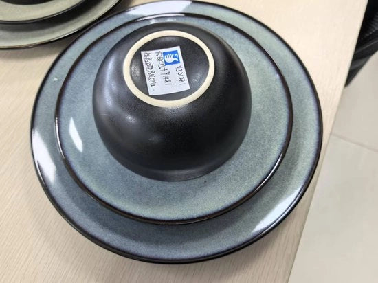 Set di servizio premium a 12 pezzi in blu mediterraneo