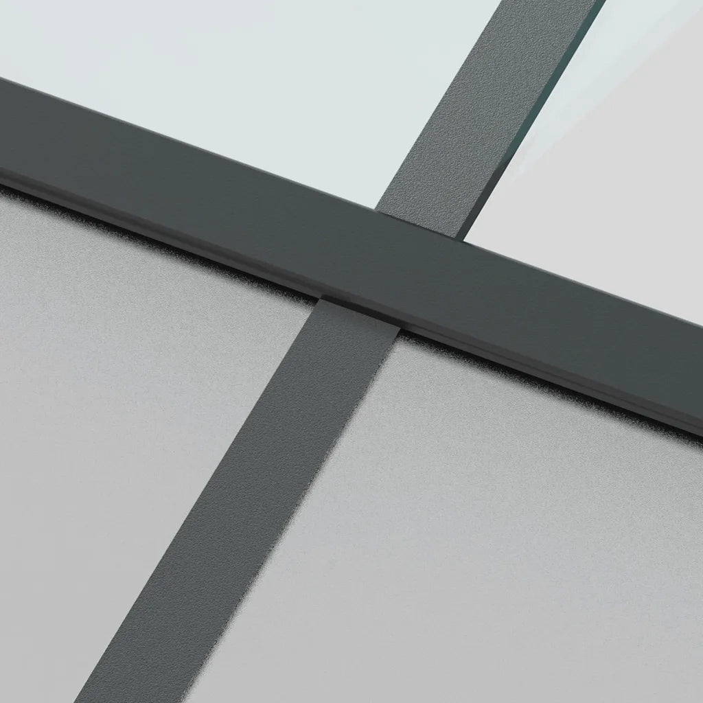 Porta Scorrevole Set Ferramenta Nera 76x205 cm Vetro Temperato 3375838