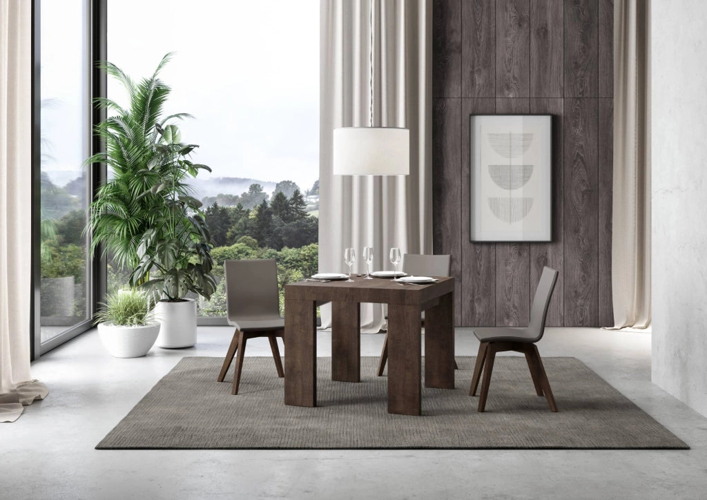 Tavolo allungabile 90x90/246 cm Roxel Noce