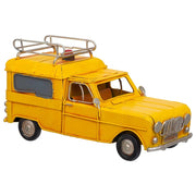 Auto in metallo giallo 17,5x7,5x9,5h