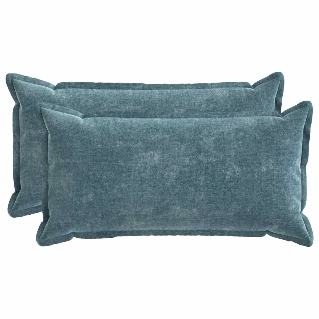 Federa 2 pz HOUTEN Blu 40 x 80 cm Tessuto Chenille 918232