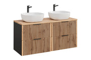 Set mobili bagno 120 cm con lavabi da appoggio Xilo 120 cm