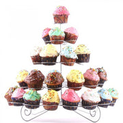 Trade Shop - Stand Supporto Espositore Per Cupcakes Dolci Dolcetti 30 Posti In Metallo -