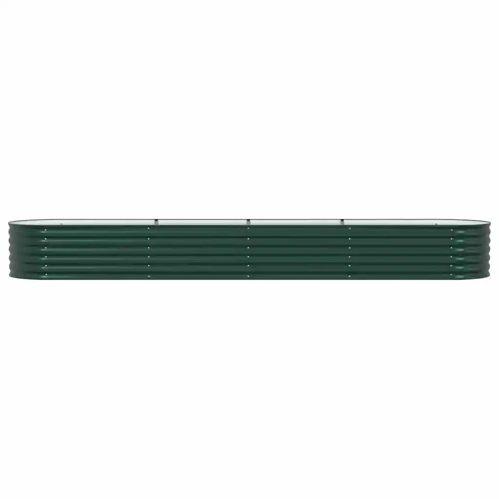 Fioriere | Cassetta per fiori | Letto Rialzato Verde 400 x 80 x 44 cm Acciaio