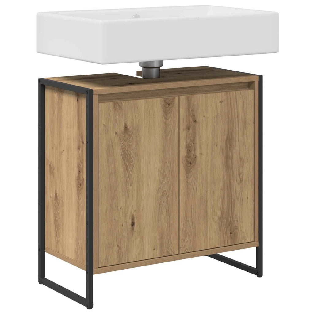 Mobile da Bagno con porta Rovere Artigianale 60 x 30 x 60 cm 886491