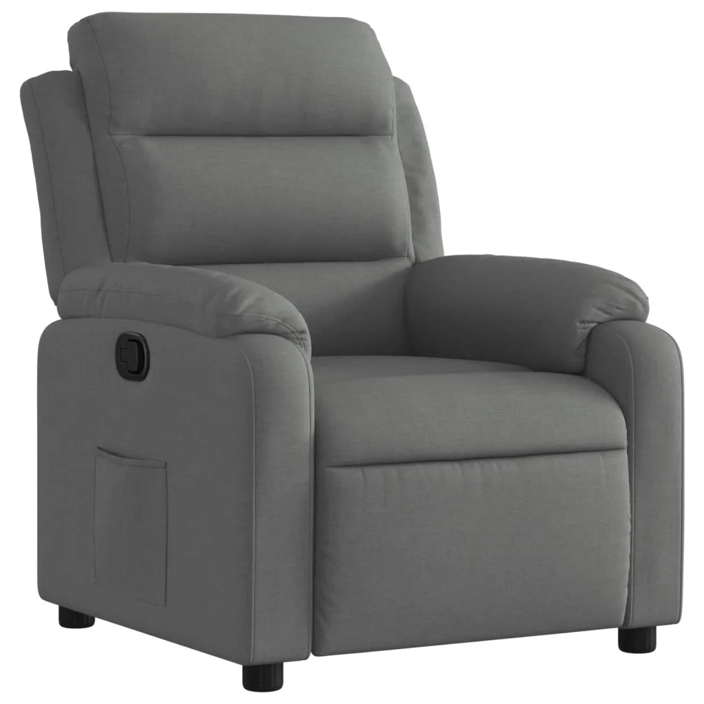Poltrona reclinabile in tessuto grigio scuro 3205721