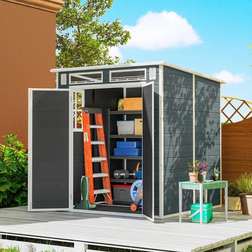 Casetta da Giardino ¨C Minimal ¨C Resina Grigio 3,3 m2