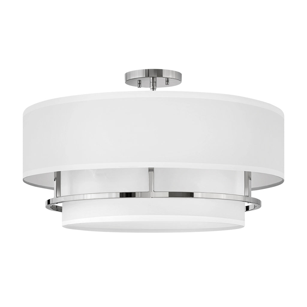 Lampada soffitto Graham nichel lucido 4xE14 58cm Hinkley