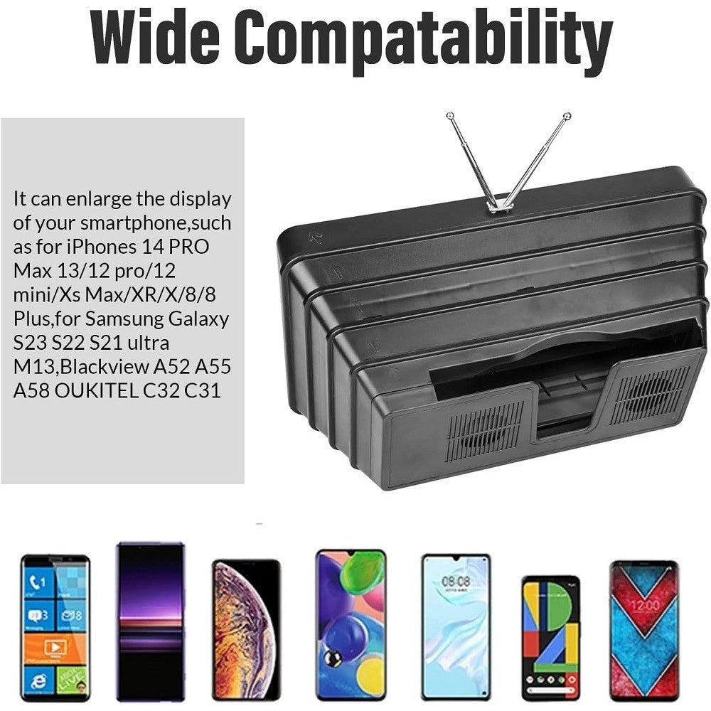 Trade Shop - Lente Ingrandimento Display Schermo Telefono Cellulare Smartphone Forma Di Tv -