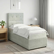 Letto box spring con materasso Grigio Chiaro 90 x 200 cm 3454529