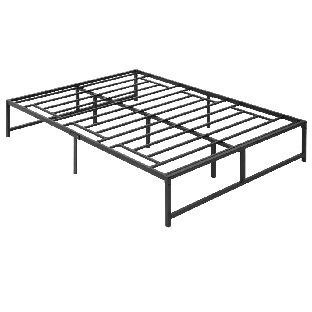 Letto Matrimoniale Contenitore in Metallo ¨C Zephmum ¨C Nero 135x190 cm