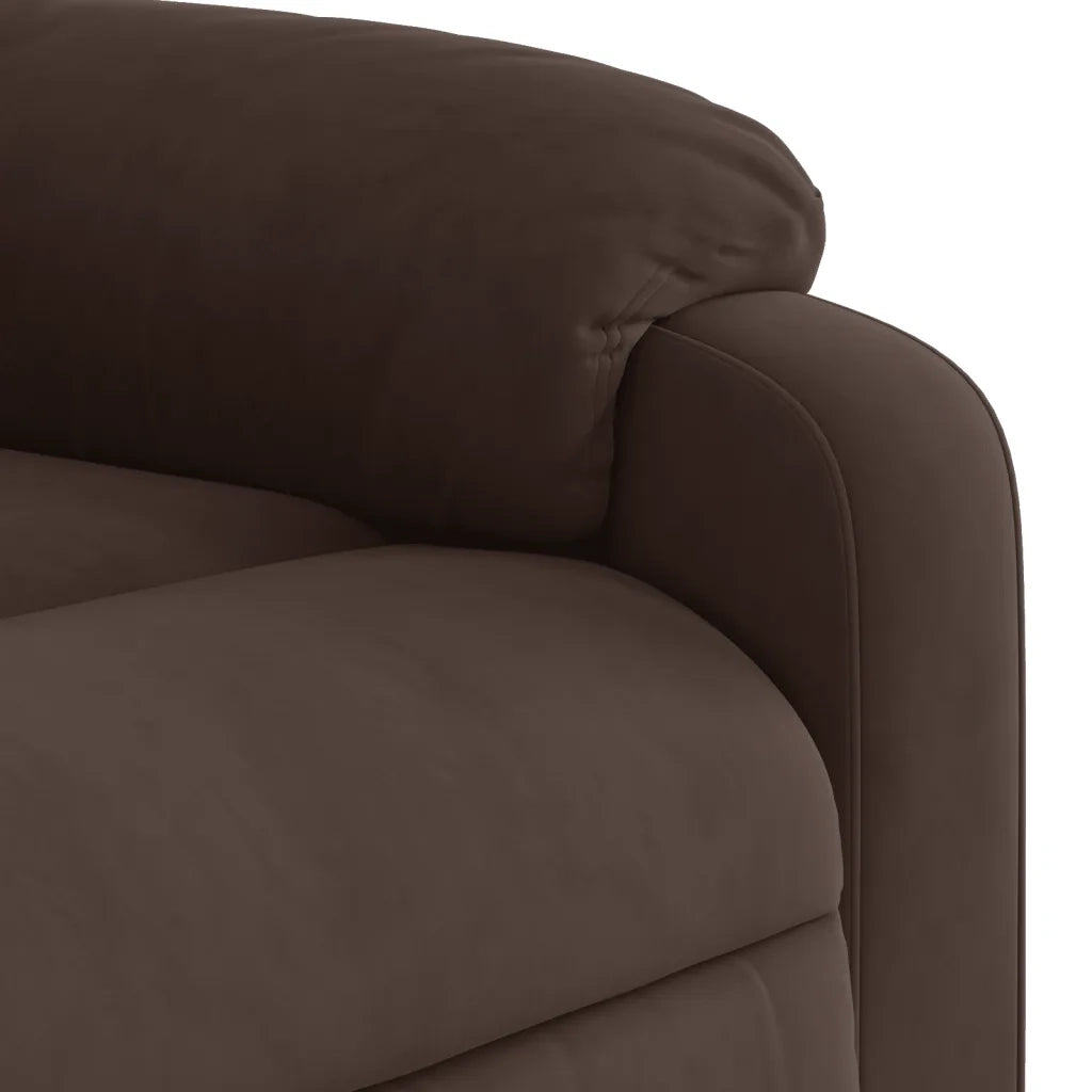 Poltrona | Sedia Relax Reclinabile Marrone in Tessuto di Microfibra