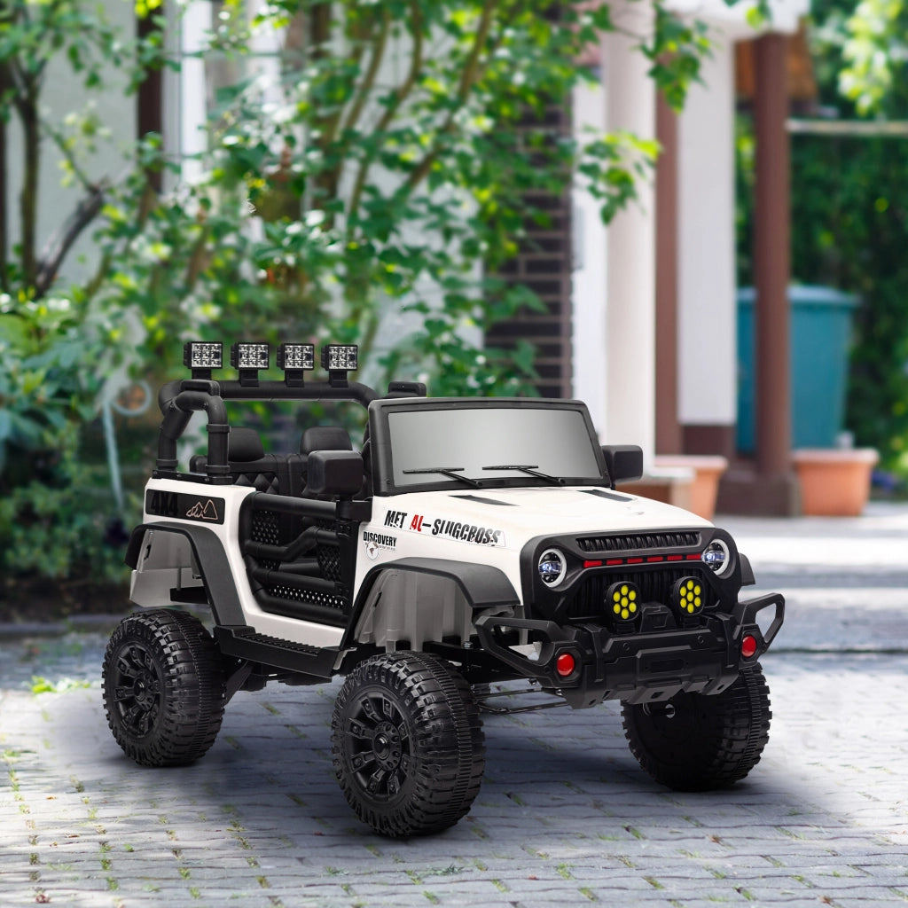 Coche Elettrico per Bambini con Telecomando e Luci LED ¨C Zephmum ¨C Bianco