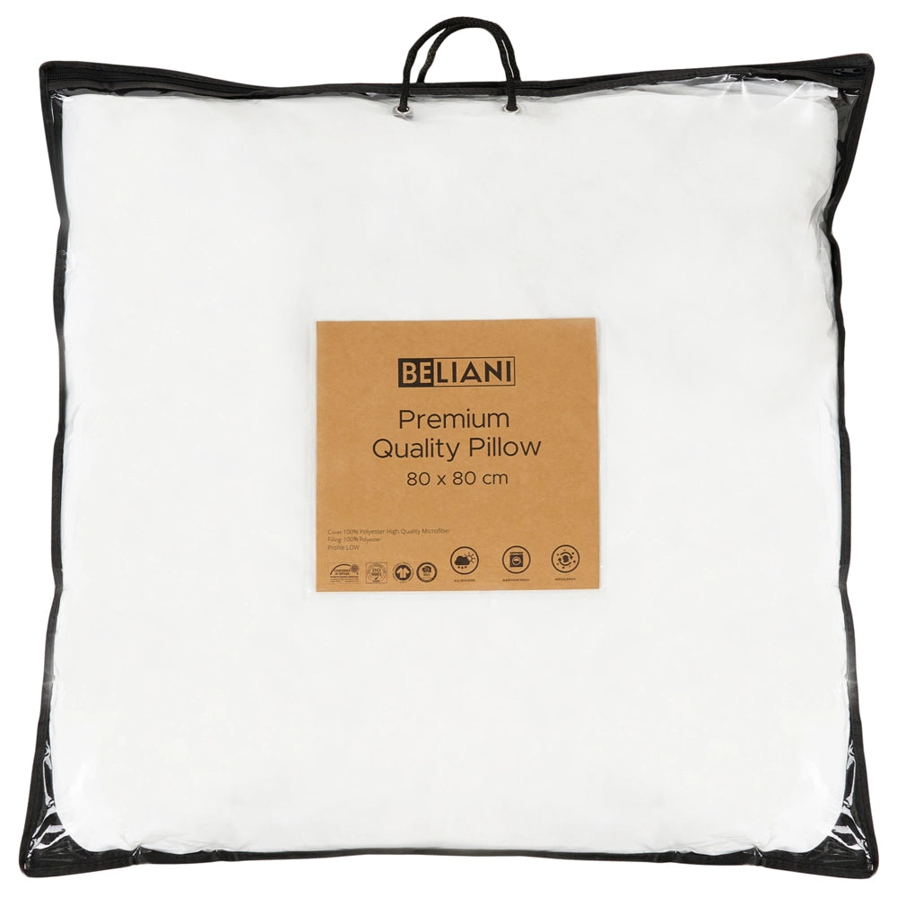 Cuscino da letto guanciale Bianco Microfibra 80 x 80 cm Morbido guanciale