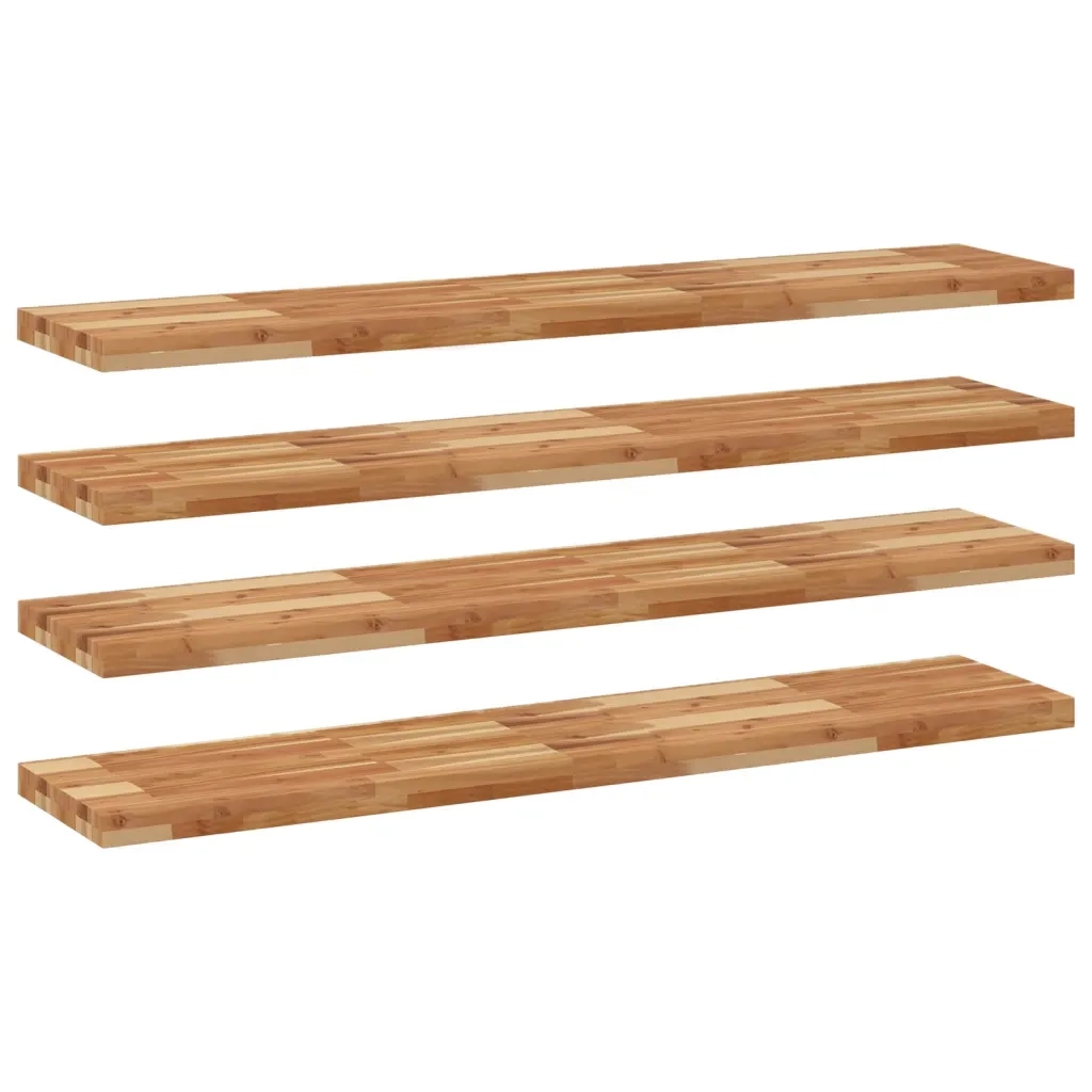 Mensole da Parete 4 pz 160x30x4 cm Legno Acacia Rifinito a Olio 3279630