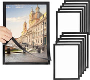 Lista magnetica autoadesiva A4 - impermeabile - per documenti e manifesti - nero