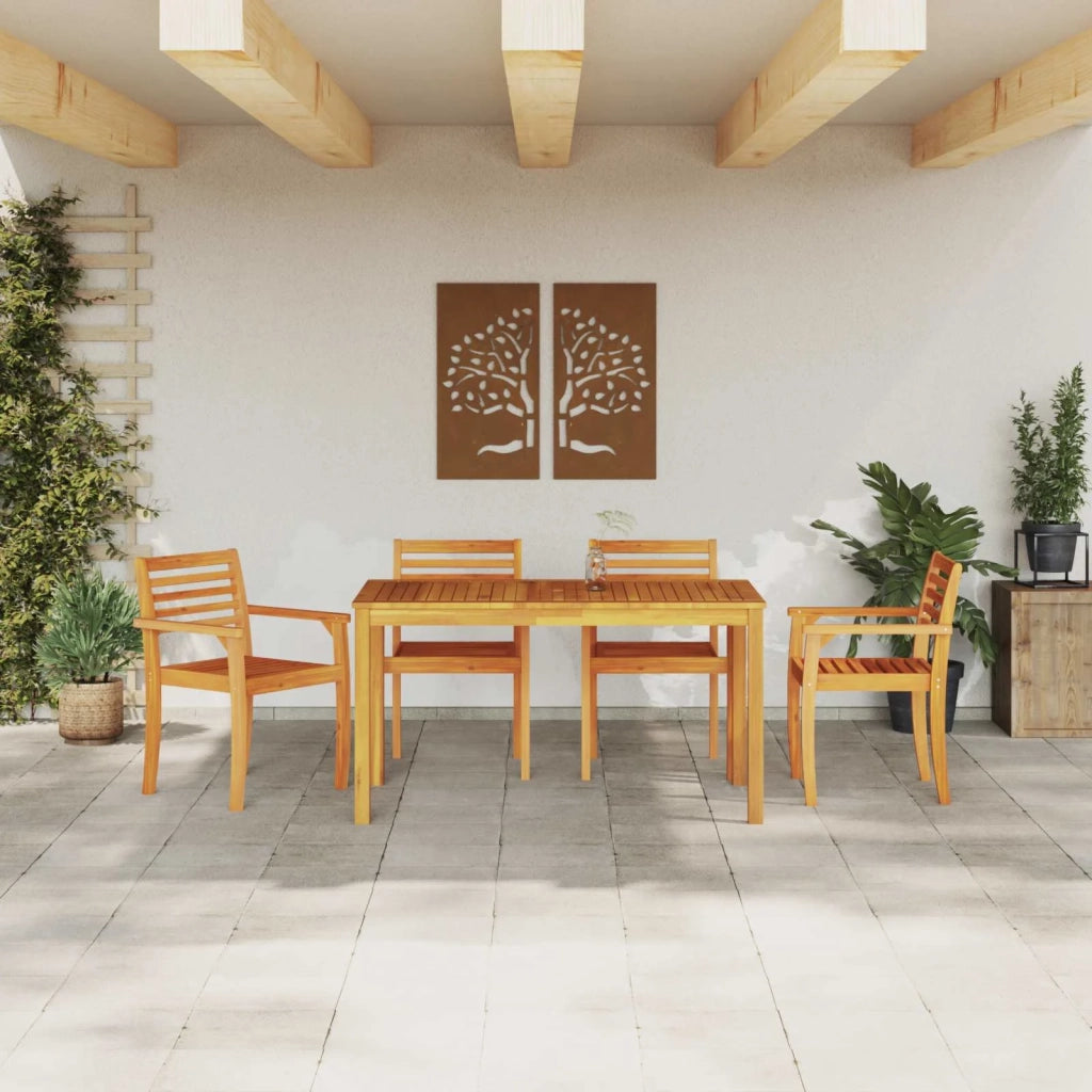 Set da Pranzo per Giardino 5 pcs Marrone