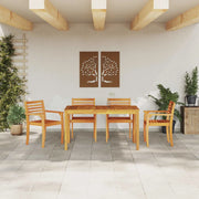 Set da Pranzo per Giardino 5 pcs Marrone