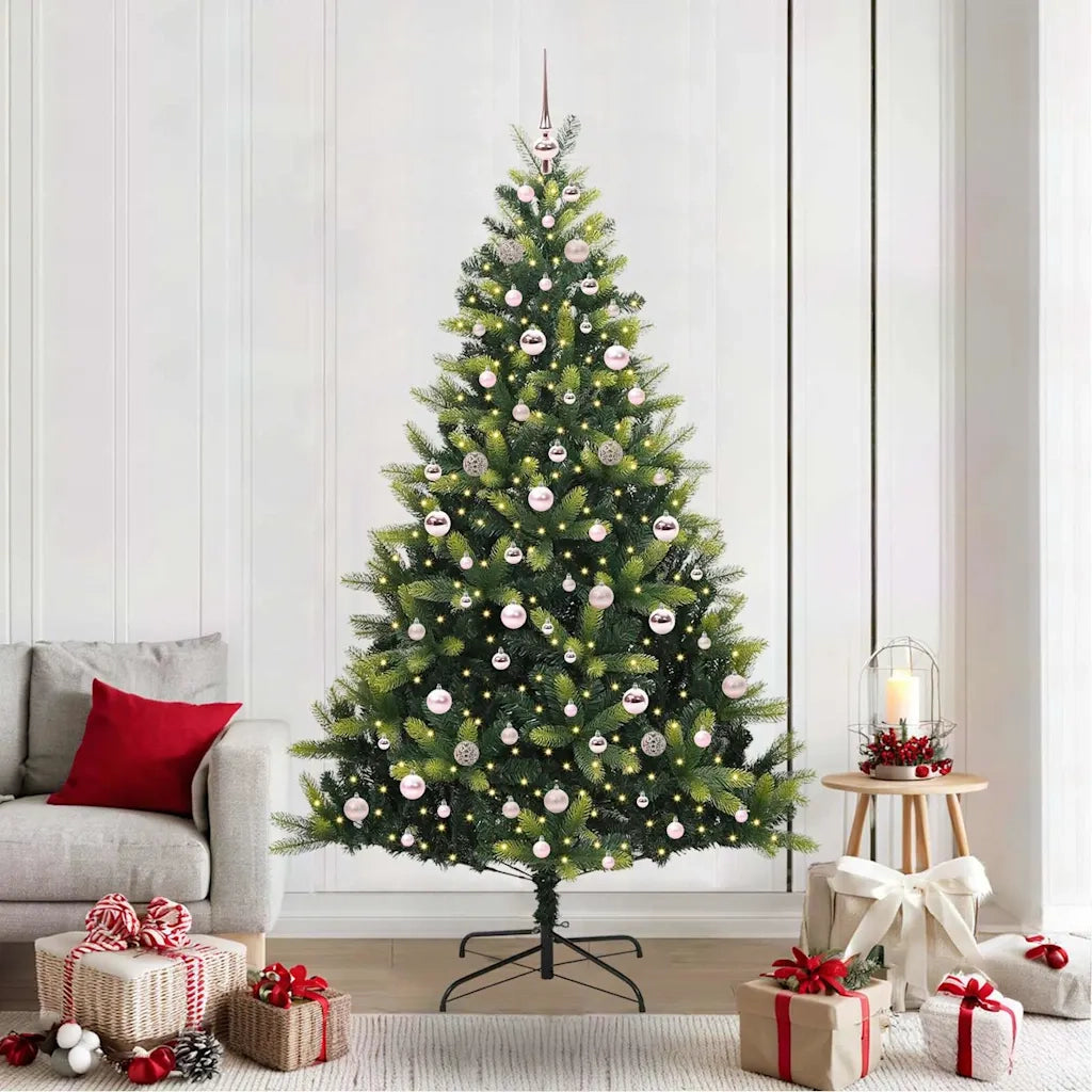 Albero di Natale Artificiale a Cerniera con 300 LED 210 cm 3396002