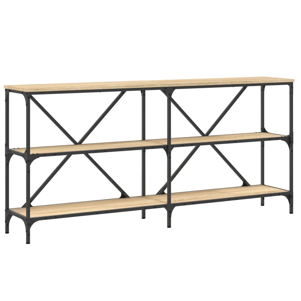 Tavolo Consolle | Tavolo d'Ingresso Rovere Sonoma 160x30x75 cm Multistrato e Ferro