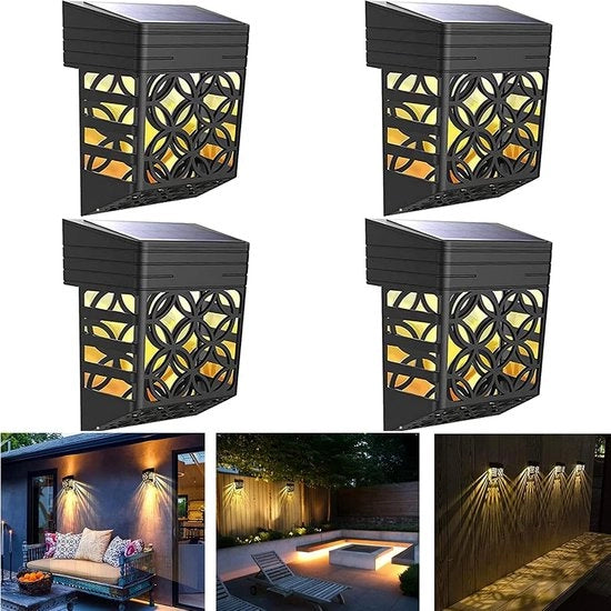 Lampade Solari Decorative per Esterno - 4 pezzi IP54 - Illuminazione da Giardino a Luce Calda