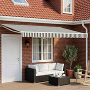 Tenda retrattile manuale Antracite e Bianco 4 × 3 m 3420256