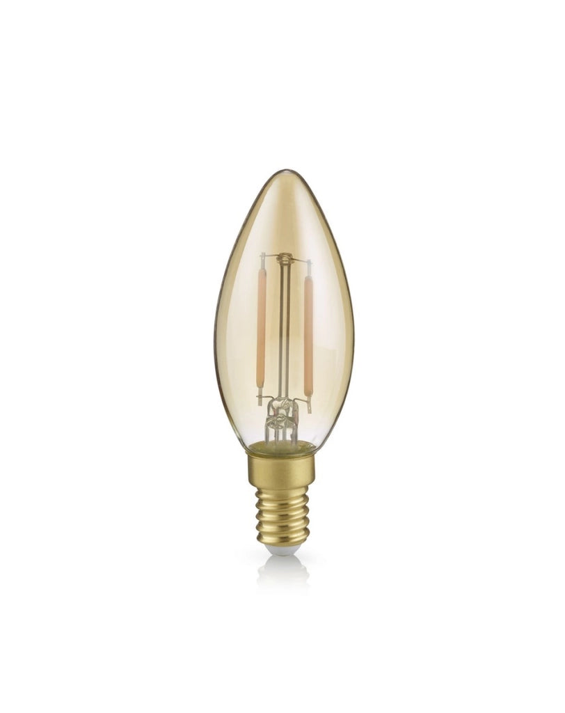 Lampadina LED E14 candela ambra 2W 225lm Trio