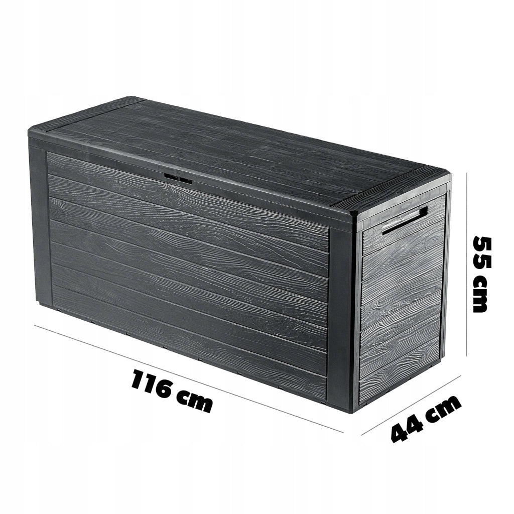KADAX Box da giardino/balcone 280L per giardino, balcone, terrazzo, colore antracite