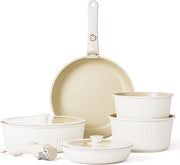Set di pentole inductive con coperchi - spazievendenti e antiaderenti - 8 pezzi