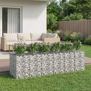 Letto rialzato in gabbione 3 pz 300 x 100 x 100 cm Argento 3422227