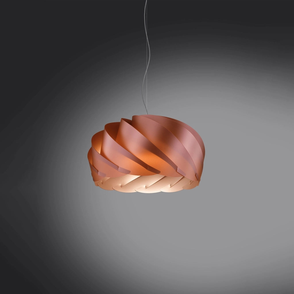 Sospensione Moderna Half Globe Polilux ® Rame E Metallo Cromo 1 Luce E27 D55Cm