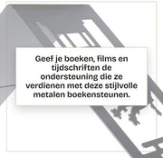 Supporti per libri anti-slip - Sostegno per libri in metallo - Supporto per libri nero - Libreria - Libraria - Resistente allo shock