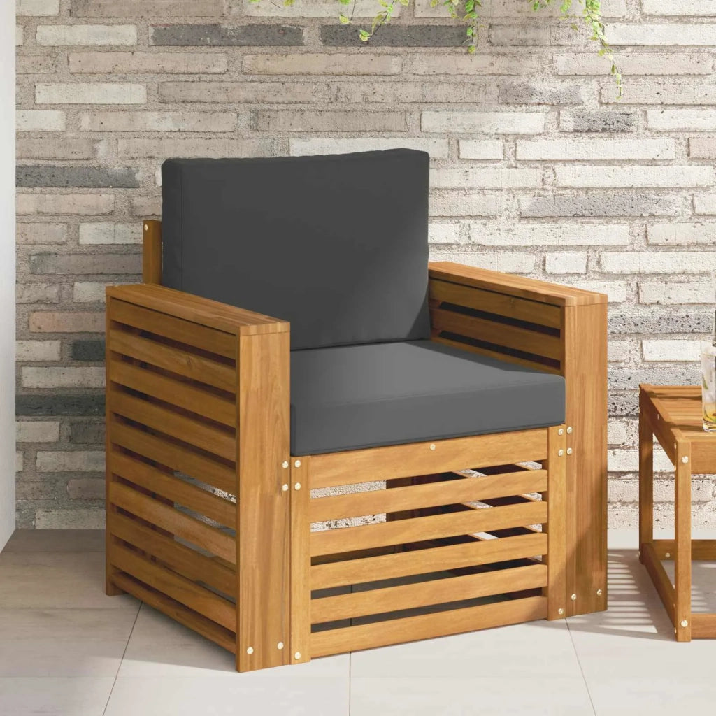 Set di divani da esterno Legno di Acacia Massello e Poliestere 3436362