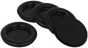 Set di 5 Tappi di Gomma Neri per Porta di Servizio