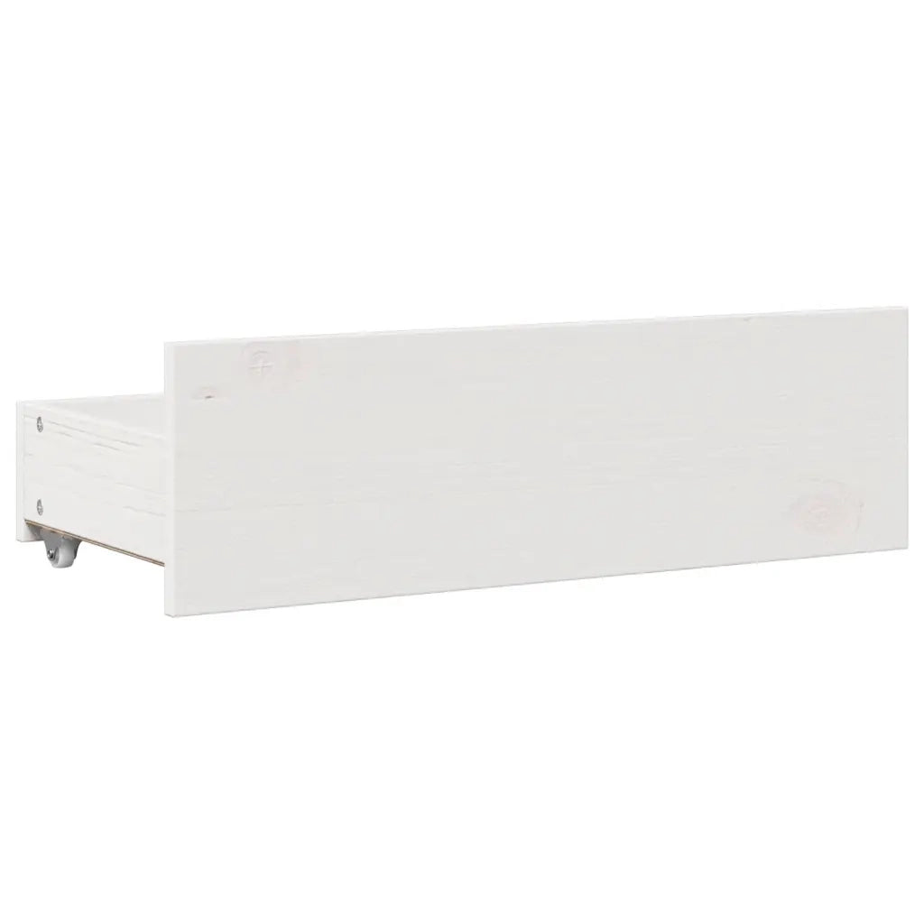 Giroletto senza Materasso con Cassetti Bianco 75x190 cm Pino 3308829
